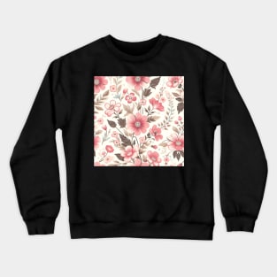 Pink Flowers Crewneck Sweatshirt